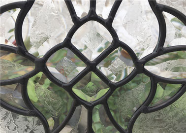 Siyah Patina Kapı Cam Bölmeleri, Isı / Gürültüye Dayanıklı Dekoratif Cam Bölmeler