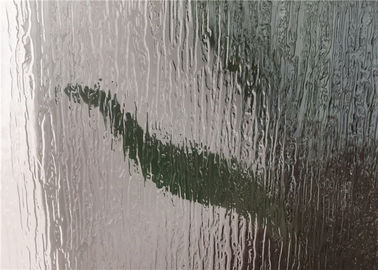 Kapı Pencere için Yağmur Desenli Cam, Sanatsal Opak Desenli Cam Kaba taşlama kenar kenar Cam Blok