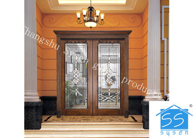 Giriş Kapısı Düşük E için Tek Yuvarlak Başlı Dekoratif Panel Cam 3.2m Temperli