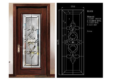 Klasik Renkli Kapı Sanatı Cam Panelleri Termal Ses Yalıtımı Çeşitli Şekiller