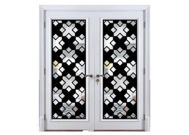 Klasik Modern Mat Siyah Oval Şekilli Demir Kapı Camı 40 In X 96 In