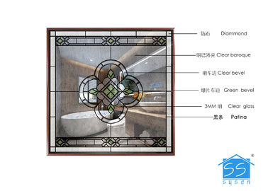 Desen Dekoratif Banyo Pencere Camı Boş Yapı Modern Benzersiz Stil